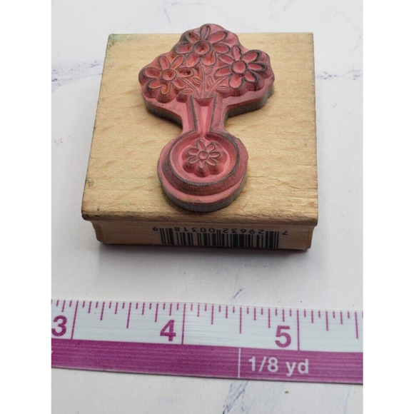 Daisy Flower Vase Sarah Beise Wood Mounted Rubber Stamp - Picture 6 of 7